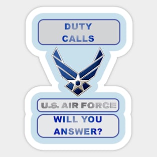 DutyCallsAirForce Sticker